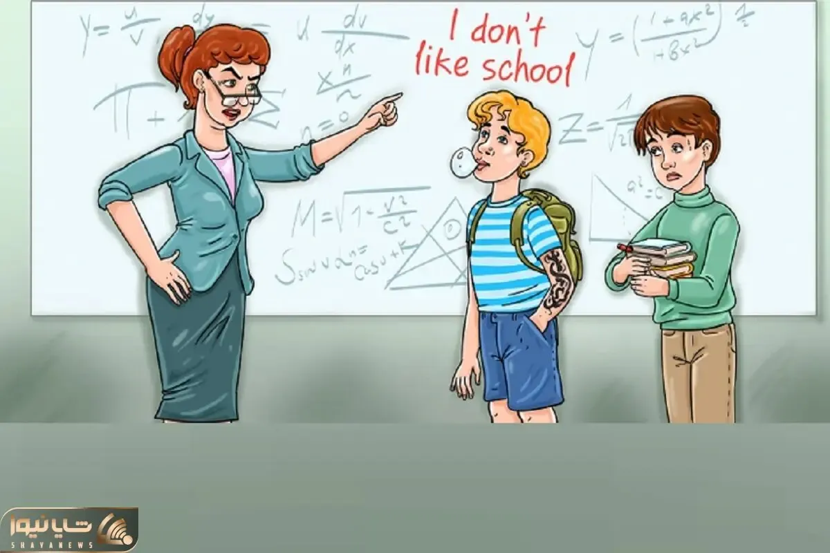 بازی فکری؛ اگه هوشت داد و بیداد میکنه بگو کدوم از دانش آموزا حرف زشت رو تخته رو نوشته