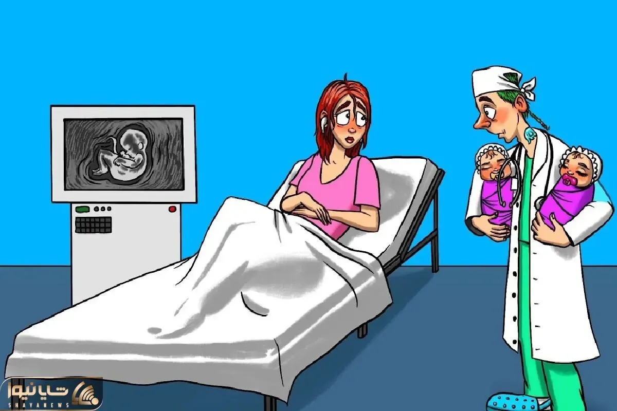 بازی فکری؛ اگه خدای هوشی بگو بین این خانم تازه زایمان کرده و بچه دوقلوها چی مشکوکه؟