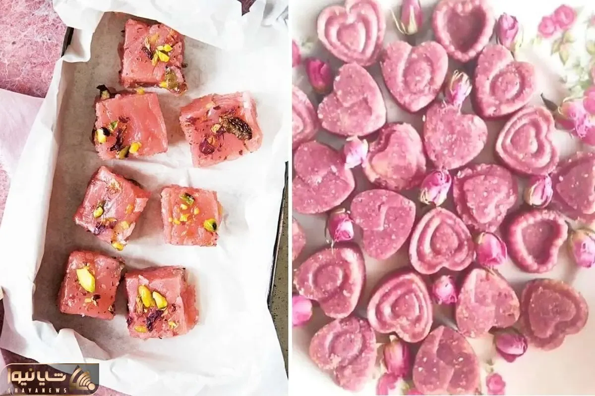 طرز تهیه حلوای بوتیکی گل محمدی / یه دسر شیک و مدرن که خیلی هم خوشمزه ست