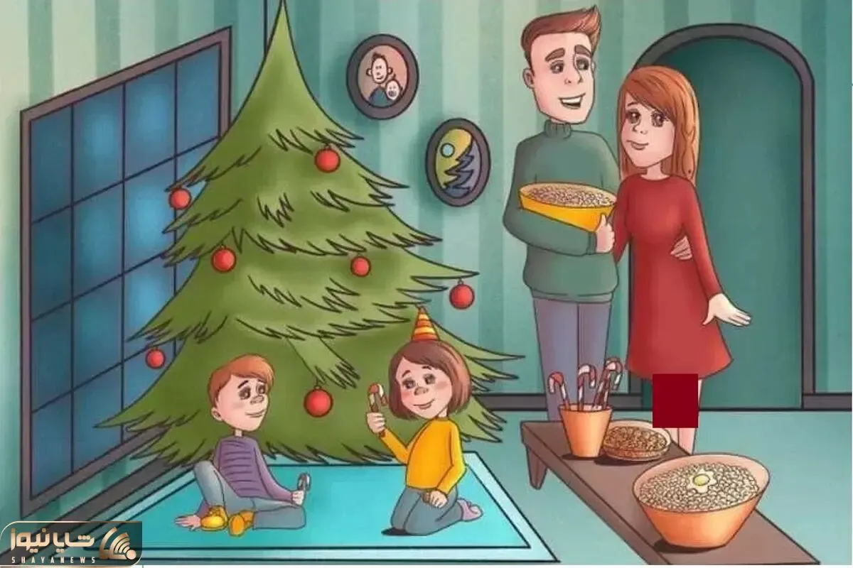 بازی فکری؛ اگه شاگرد اول باهوشایی تو جشن کریسمس این خانواده تخم مرغ ماهی و دستکش بیاب