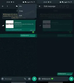 واتساپ، امکان ویرایش پیام‌ ایجاد می‌کند