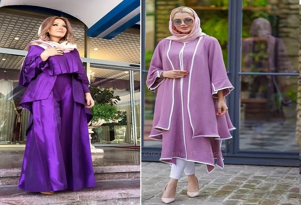 خانم گل با بنفش حسابی شیک شو؛ همه چی راجع به مانتو، شلوار و شال یا روسری ستِش