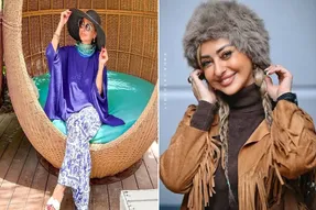 آنالیز استایل های خاص نفیسه روشن غوغا کرد؛ از بامبر صورتی تا پوشیدن فرش و برج آزادی