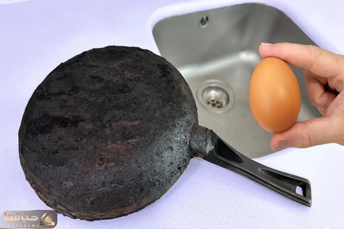 ایده های خلاقانه؛ ماهیتابه جزغاله رو دور بندازیم؟ نه با تخم مرغ و خمیردندون تمیزش کن