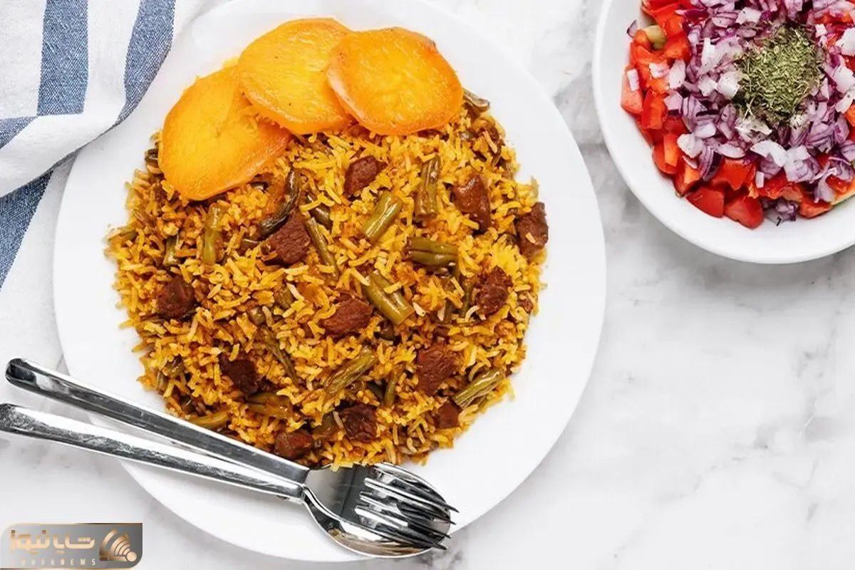 طرز تهیه لوبیا پلو / به همراه 2 تکنیک مهم یعنی بلانچ کردن لوبیا سبز و سفید کردن گوشت