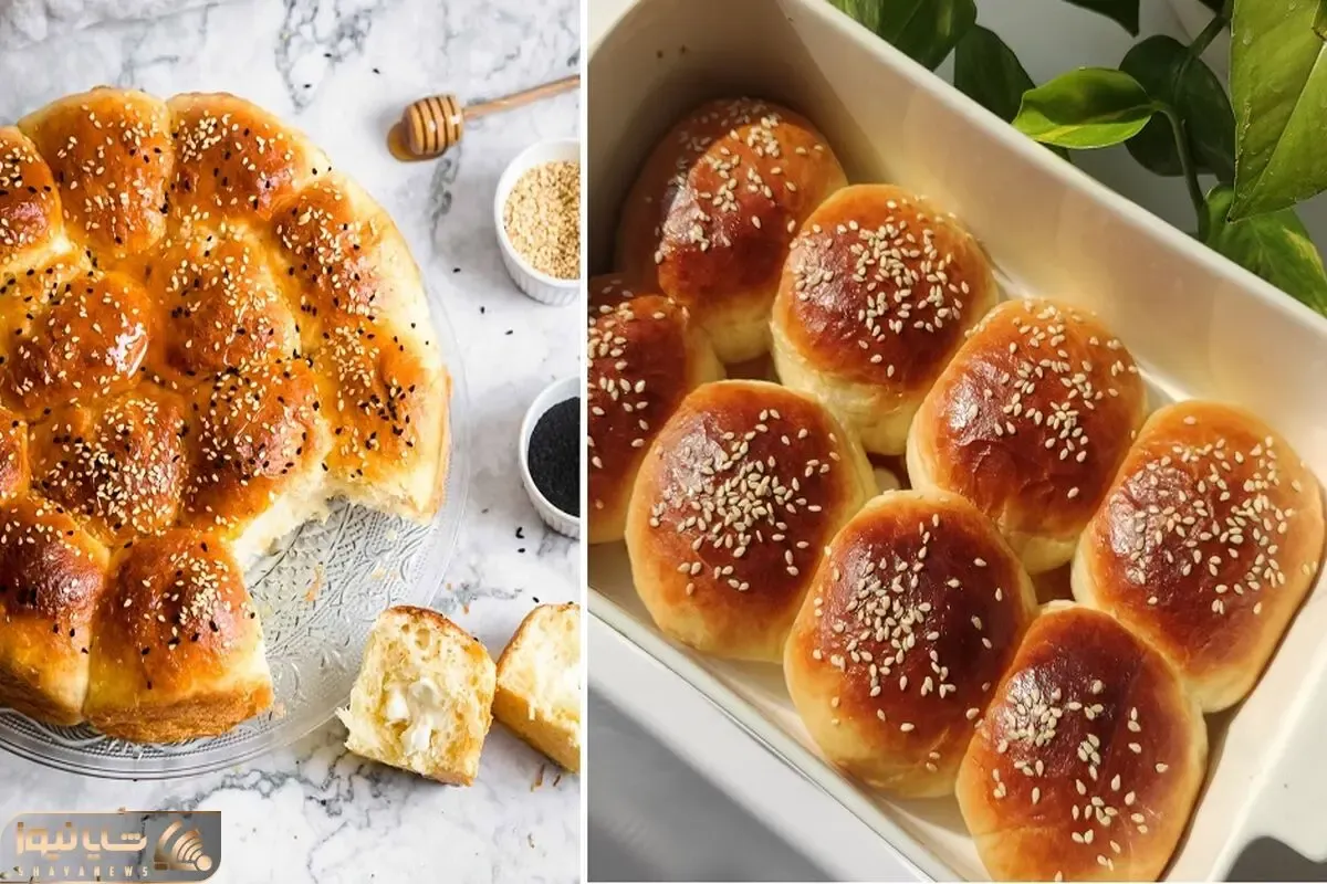 طرز تهیه نان کندو پنیری / بهترین دستور برای پخت نان لانه زنبوری مغزدار