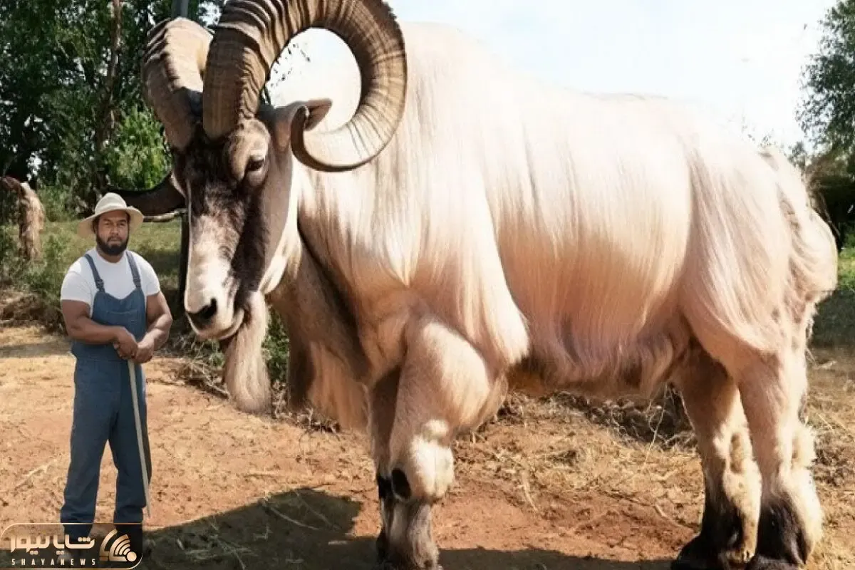حیوانات عظیم‌الجثه؛ این بز غول پیکر از وقتی عضله درآورد نتونست رو کوه زندگی کنه