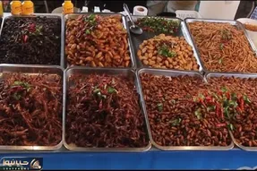 غذاهای خیابانی؛ آقاهه رفته تایلند هرچی جک و جونور رو داره میخوره دل و روده بهم ریخت
