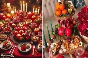 تزیین حرفه ای میز شب چله با فوت کوزه گری / ساخت گیفت و قیف یلدایی و ژله خاص هندوانه