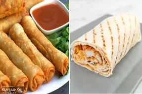 طرز تهیه رول مرغ و قارچ با نون لواش / یه شام فوری و فوق العاده