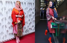 مانتوی عجیب و چهل تیکه بهنوش بختیاری!