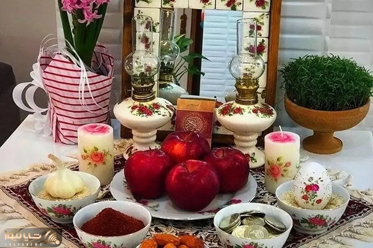 چیدانه خیلی قشنگ؛ سفره هفت سین رو اینجوری دیزاین کنی هیچی کم نداره خیلی خوش سلیقه ای