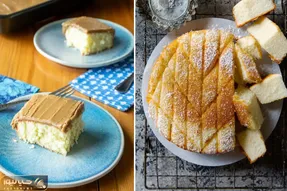طرز تهیه کیک شیر داغ | بافتی بهت میده که عین پنبه نرم و لطیفه