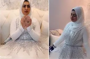 جشن طلاق زن مشهور عربستانی با پوشیدن لباس عروس!