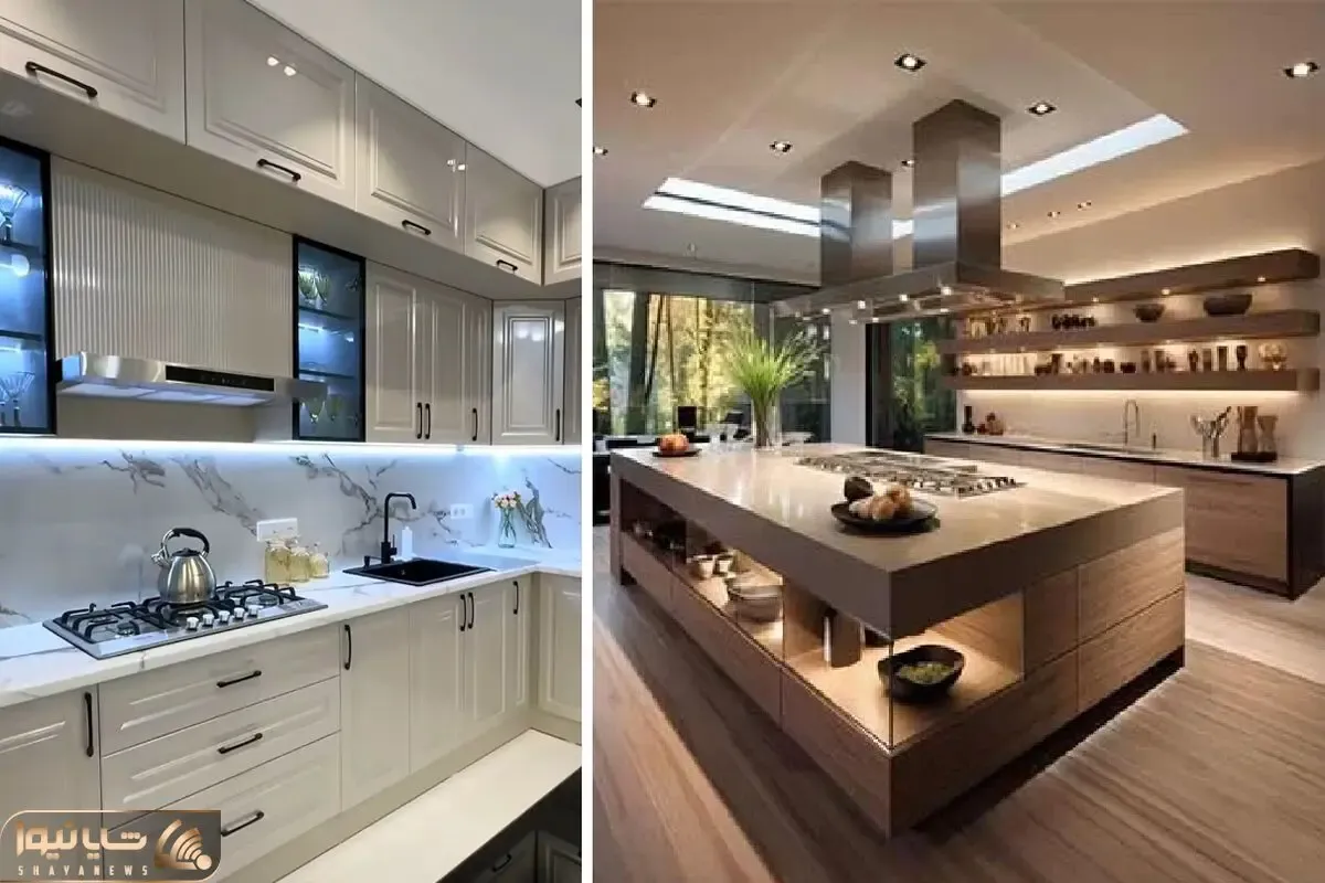 انواع سبک کابینت مد 2025 برای منازلی با آشپزخانه بینهایت زیبا؛ ظاهر اشرافی با جنس ناب