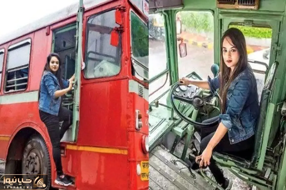 نسوان شوفر؛ ببینید این خانم هندی با چه تسلطی اتوبوس می رونه انگار نشسته پشت چرخ خیاطی