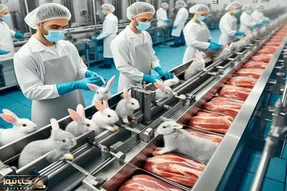 پرواربندی؛ دم خرگوشو میچینن واسه شال گردن پوستشم قلفتی میکنن تا گوشت لخمشو بریونی کنن