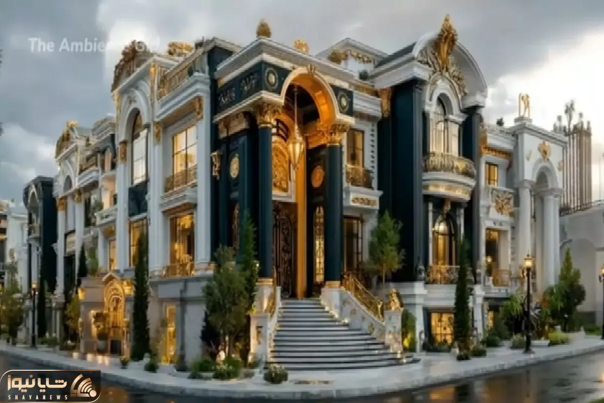 معماری خلاقانه؛ شوهر زن پولدار عرب براش عمارت ساخت هر گوشه تزئیناته طلاکوبه حتی نماش