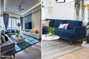 رنگ فرش مناسب مبلمان آبی | بهترین حالتی که این دوتا آیتم میتونن کنار هم قرار بگیرن