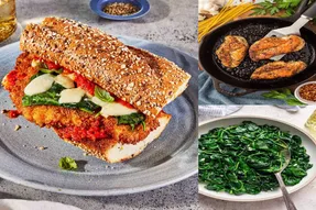 ساندویچ اسفناج و مرغ پنیری انتخابی عالی برای ناهار و شام