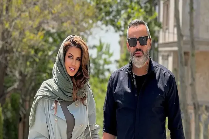 چالش چه کسی گیج تره علیرام نورایی و همسرش؛ زن زیباروی آقای بازیگر بسیار با جنبه است