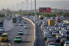 ترافیک سنگین در آزادراه کرج - تهران