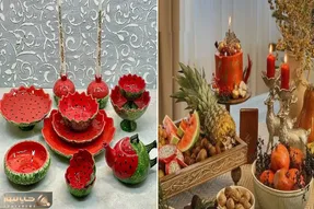 جدیدترین ظروف میوه خوری شب یلدا / مناسب انواع سلیقه هم فانتزی پسندا هم اعیونی پسندا