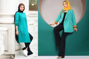 معجزه رنگ فیروزه ای در استایل بهاره؛ با مانتو فیروزه ای نوروز امسال متفاوت و شیک بپوش