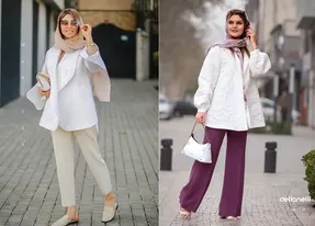 با مانتو شلوار سفید یه تیپ حال خوب کن  بزن؛ هفت استایل شیک و باکلاس با سفید