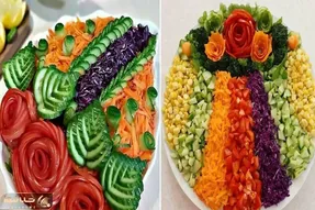 (ویدئو) تزئین حرفه ای و آسون خیار و گوجه واسه سالاد؛ یه عالمه ایده شیک و خلاقانه