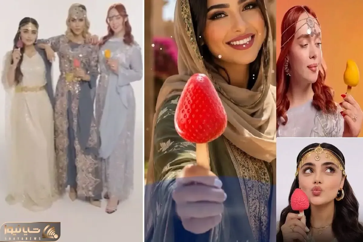 (ویدیو) تبلیغ خبر ساز بستنی میهن با دختران بی حجاب در امارات