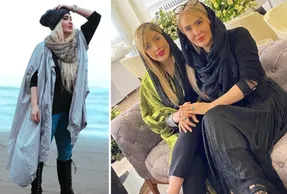 خانم بازیگر بیخیال با صورت عروسکی در کافه!