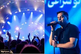 آواز پر طمطراق؛ رضا بهرام تو کنسرتش می خونه عاشق نمیشدم کل سال میگن عاشق شدم ببن