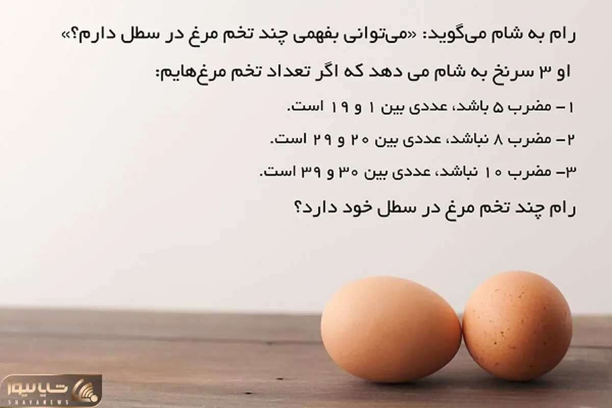 بازی فکری؛ بتونی معمای سطل تخم مرغ رام و شام رو حل کنی از همه نوابغ جلو زدی