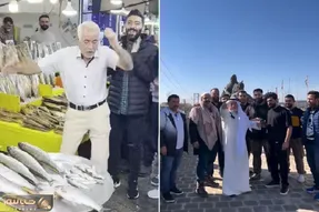 آواز ماندگار؛ صادق بوقی بعد آو آو آو با لحن رشتی حالا با لباس عربی قطری اسمع می خونه