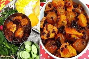 طرز تهیه خورش شیرین قاتق به روش اصیل گیلانی / طبخ غذای محلی با بهترین دستور