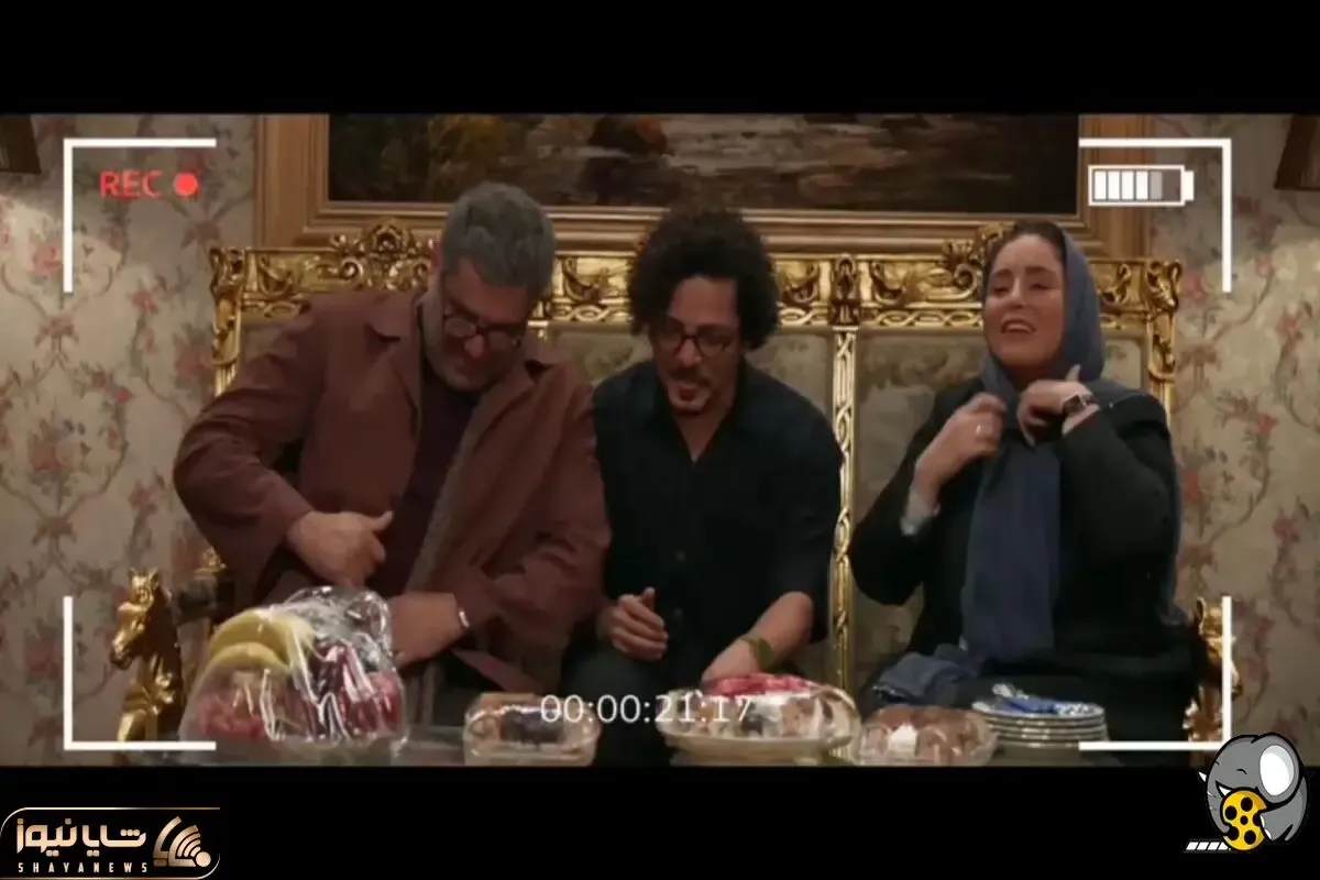 سکانس خندان/ پشت صحنه قهوه پدری یکی دیالوگ میگه یکی دیگه میخنده/صامتی از خنده غش کرده