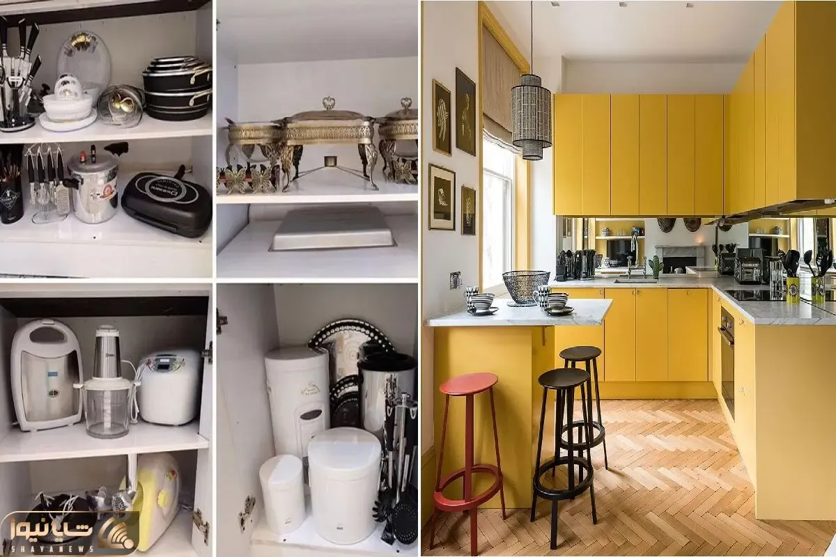 اصول چیدمان کابینت آشپزخانه/ کابینت بهم ریخته باشه یکی درشو باز کنه از خجالت آب میشیا