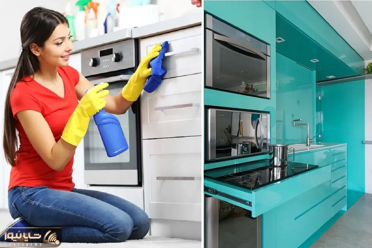 ترفندای کوزه گری واسه تمیز کردن کابینت؛ آنَن فانن برق بنداز و لکه هاش رو محو کن!