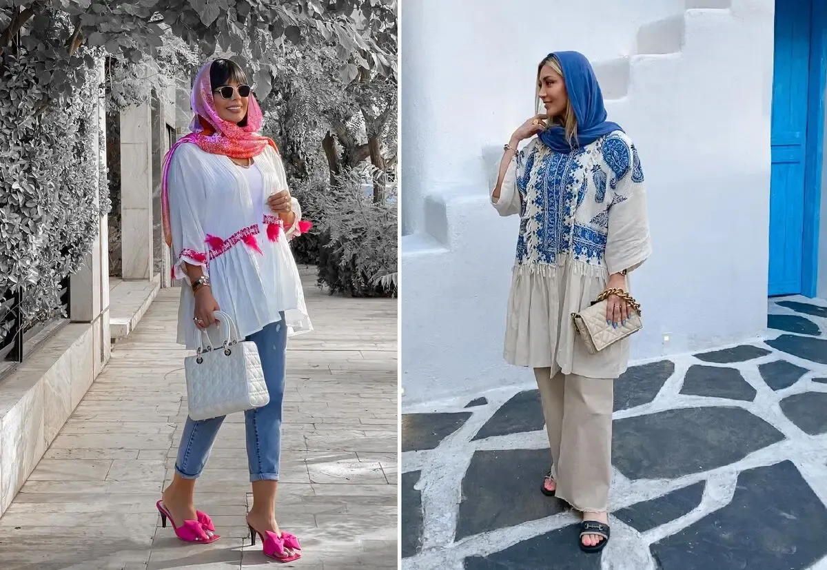 با مانتو طرح دار و رنگی یکی یه دونه شو؛ اصولی سِتش کن و یه استایل خوشگل بساز