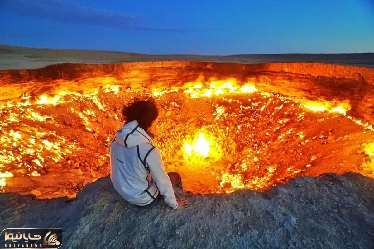 عجایب جهان؛ از یه گودال تو زمین آتیش میزنه بیرون خوفناک و سوزان بهش میگن دروازه جهنم
