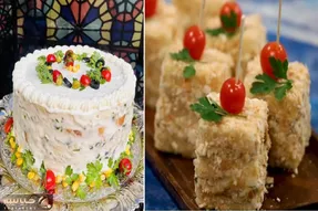 طرز تهیه کیک مرغ / یه پیش غذای فوق العاده که میزت رو رنگی و جذاب میکنه