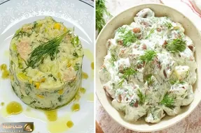 طرز تهیه سالاد سیب زمینی و شوید / خیلی سریع و راحت یه شام بی نظیر آماده کن