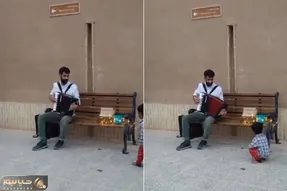 آواز خیابانی؛ آقاهه چه دلنشین برای بچه های بی سرپرست آهنگ زد