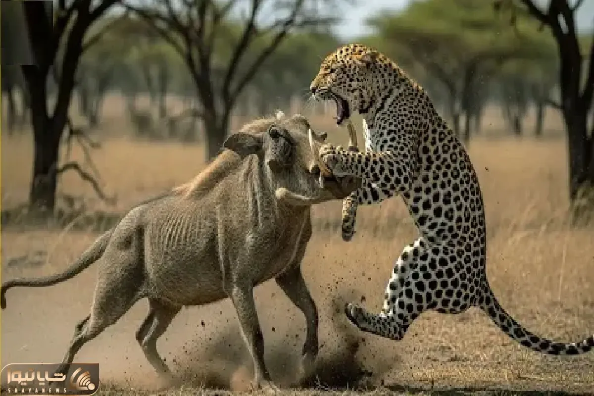 مستند حیات وحش / نبرد مذبوحانه یوز پلنگ آزمند و گراز برای بلع و بلعیده نشدن