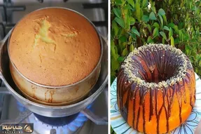 طرز تهیه کیک با پف زیاد بدون فر و بدون همزن برقی / خیلی ساده یه کیک عالی درست کن