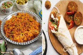 طرز تهیه لوبیا پلو و ساندویچ فلافل