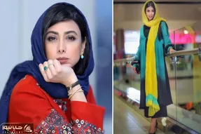 آزاده صمدی در کنار بانویی ایرانی با ظاهر اروپایی محو شد / لباسی به مانند جارو!