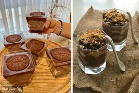 طرز تهیه دسر شکلاتی با بیسکوییت که مزه اش عجیب غریب خوبه هااا؛ اینجوری باید آشپزی کرد
