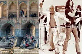آواز خیابانی؛ صادق بوقی و رفیقش با آو آو آو زیر پل خواجو چه جوش وخروشی راه میندازن